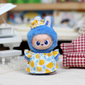 Fourth Generation Mini Labubu Doll Clothes 10cm Outfit Floral Dress For Collectible <b>Vinyl</b> Keychain Blind <b>Box</b> - Product Image 2
