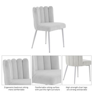 Sang trọng ngà Daisy nhung tuyết trắng ghế cho sự kiện tiệc cưới khách sạn ăn uống - Product Image 4