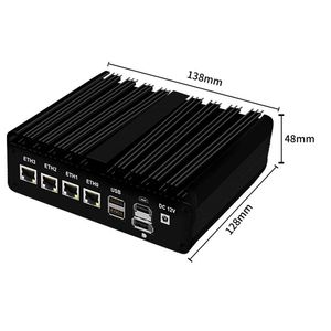 N150 N100 Firewall Mini PC 4x2,5G Lan Home Office Router VPN Server Pfsense J4125 Mini computadora industrial sin ventilador 2xRs232 4G - Product Image 6