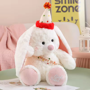 Peluches Personalizados de Animales <span class=keywords><strong>con</strong></span> Gorro, Cachorro, Perro Kawaii, Conejo, Osito de Peluche para Niños, <span class=keywords><strong>Feliz</strong></span> <span class=keywords><strong>Cumpleaños</strong></span> - Product Image 4