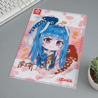 Dossier en PVC personnalisé en forme de L Motif de dessin animé créatif Conception d'une seule page Couleurs personnalisées Impression de logo Remplisseur multifonction