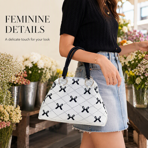 Bolso de Hombro de Poliéster Tejido Vintage Personalizado para Mujer, Bolso Casual con Asa y Diseño Floral para el Día a Día, Viajes y Vacaciones - Product Image 4
