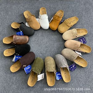 Sandalias Nuevas al por Mayor de Cuero Genuino y Corcho con Suela de Piel y Soporte de Arco para Hombre, Mules Personalizados de Diseño de Lujo y Tendencia, Zuecos de Corcho - Product Image 1