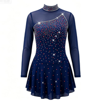 Robe de patinage artistique LIUHUO pour filles et femmes, couleur unie, maille extensible, costume de compétition, tenue de performance JC931