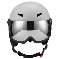 Casque de ski avec lunettes UV, coque en ABS légère et résistante aux chocs, chaud et confortable, pour snowboard et sports d'hiver