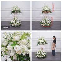 DKB Nouveauté Boule de fleurs artificielle en soie multicolore de 50 cm pour centre de table de mariage et décoration d'événements