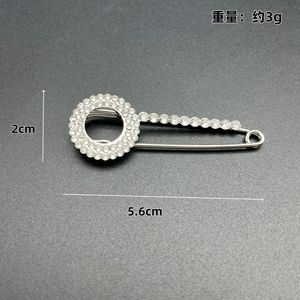 Rhinestone Brooch For Women Gold Silver Zinc Alloy Party Fashion Pin Geometric <b>Ring</b> Design Cardigan Bag <b>Clip</b> - Product Image 3