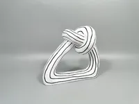 Vase de bureau abstrait en céramique, moderne, fait main, écologique, style Pop Art Déco, avec nœud triangulaire gravé, de JIA, pour salon, anniversaire