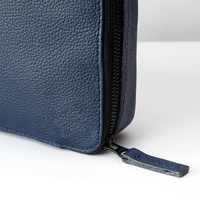 Sac de rangement pour accessoires électroniques, pochette, trousse de toilette, logo personnalisé en relief, organisateur de gadgets technologiques en cuir véritable pour iPad