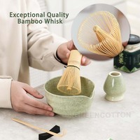 Bol à matcha en céramique avec logo personnalisé, kit de thé matcha, fouet à thé, outils de mélange pour matcha, ensemble de 8 pièces, ensemble d'outils pour matcha