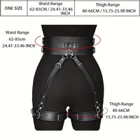 Ensemble de ceintures de bondage réglables SM pour la taille et les hanches, en cuir PU, pour hommes et femmes, accessoires de passion pour couples