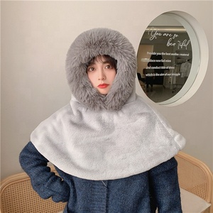 Capa de felpa cálida para mujer y niña, gorro de capucha grande, diseño Simple, invierno, 2021 - Product Image 6