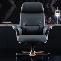 Fauteuil de direction en cuir de luxe de style italien avec hauteur réglable, fauteuil de bureau confortable pour PDG, fauteuil pivotant inclinable