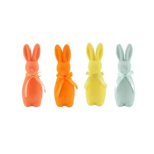 Mão Pintura Atacado Personalizado Artesanato De Páscoa Polyfoam Standing Bunny Decorações Polylone Rabbit Tabletop Decorações