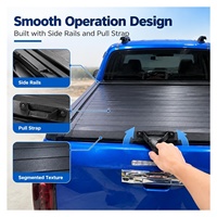 Couverture de benne de camionnette en aluminium rigide rétractable avec volet roulant, compatible avec Chevrolet Colorado 5 pieds de large