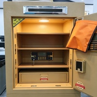 Schubladenförmiger Münzautomat-Safe für Hotels, Kassen und Rezeptionen, 70 cm hoher Stahlsafe mit Handkurbel für Münzen
