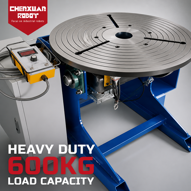 Industrial 600kg Welding Positioner Rotary Table Gear Driven Robotic Turntable for Circular Seam Automatic Welding