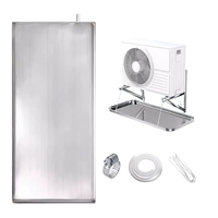 Bac de vidange de condensat universel pour climatiseur extérieur en acier inoxydable Unités HVAC Plateau d'égouttement avec kit de vidange