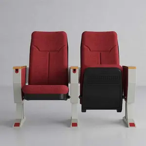 2024 Folding Auditorium Chairs With Writing Pad Theater Cinema Seating With Back Table