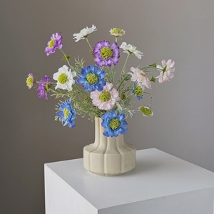 Fleurs artificielles en soie, chrysanthèmes à fleurs écartées, blanc, rose, bleu, violet, pour décoration intérieure et accessoires de mariage - Product Image 1