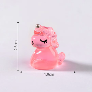 Özelleştirilebilir DIY mikro peyzaj yaratıcı sevimli hayvan karikatür aydınlık <span class=keywords><strong>Unicorn</strong></span> süsler reçine el sanatları peyzaj dekorasyon - Product Image 4