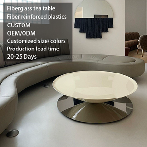 <span class=keywords><strong>Table</strong></span> <span class=keywords><strong>basse</strong></span> en forme de soucoupe volante suspendue en fibre de verre personnalisée, style français, <span class=keywords><strong>table</strong></span> ronde minimaliste pour salon - Product Image 5