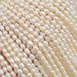 ลูกปัดมุกน้ำจืดแท้ขนาด 5-6 มม. สำหรับทำสร้อยคอ วัสดุกึ่งสำเร็จรูป สำหรับงาน DIY เครื่องประดับทำมือ - Product Image 2