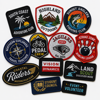 Étiquette textile personnalisée avec logo, patchs brodés en relief pour vêtements, badges brodés thermocollants avec logo