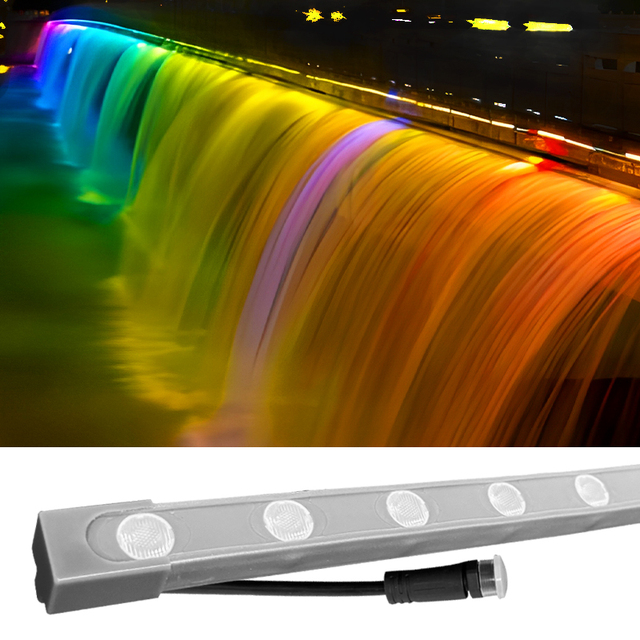 Lqx2018 Custom Px8 24v Dc 24w Ip67 Waterproof Rgb Color-Changing Silicone Flexible Neon Strip Outdoor Led Wall Washer Light