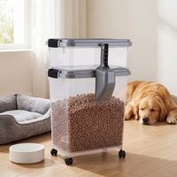 Boîte de rangement pour nourriture pour chien empilable et hermétique avec pelle intégrée