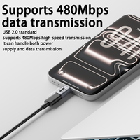 Adaptor USB C Male ke Type C Female Alloy Shell Mini 480Mbps Transfer Data Pengisian Cepat dengan Resistensi Identifikasi 5.1K Terintegrasi