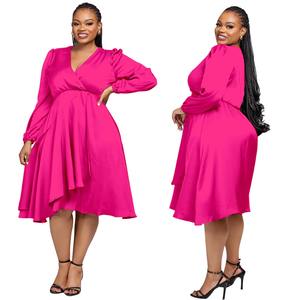 <span class=keywords><strong>Robe</strong></span> longue fendue asymétrique chic et élégante <span class=keywords><strong>pour</strong></span> femme, à manches longues, col en V, style <span class=keywords><strong>cocktail</strong></span>, <span class=keywords><strong>grande</strong></span> <span class=keywords><strong>taille</strong></span>, <span class=keywords><strong>pour</strong></span> invités de <span class=keywords><strong>mariage</strong></span> - Product Image 3