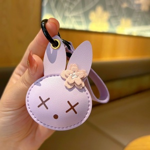 Lovely Animal Car Key Decoration Souvenir Gifts High Quality Women Handbag Charms Soft PU <b>Leather</b> Cute Cartoon Bunny <b>Keychain</b> - Product Image 5