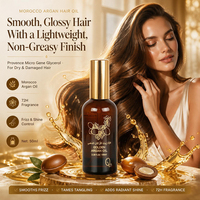 Serum Minyak Rambut Argan Murni Maroko Label Pribadi dengan Minyak Kacang Macadamia, Pelembap Ringan, Perawatan Rambut Kering dan Rusak, OEM