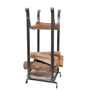 Wholesale Indoor Black Iron Powder Coated <strong>Log</strong> <strong>Holder</strong> <strong>Fireplace</strong> Tools Camping Firewood Storage Irregular Shape - Product Image 2