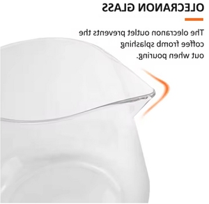 Caraffa per <span class=keywords><strong>Caffè</strong></span> in Vetro Borosilicato da 400/600ml, Serie Classica, per <span class=keywords><strong>Caffè</strong></span> Pour-Over, Servizio da 60, Caffettiera a Goccia - Product Image 5