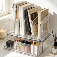 Support de bureau multifonction haut de gamme en plastique à cinq compartiments, boîte de rangement moderne minimaliste à cinq tiroirs