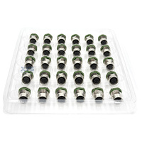 Connecteur M8 IP67 étanche pour câble circulaire, 3-8 broches mâle/femelle moulé, contacts plaqués or, 300V, isolateur PA66, 10A