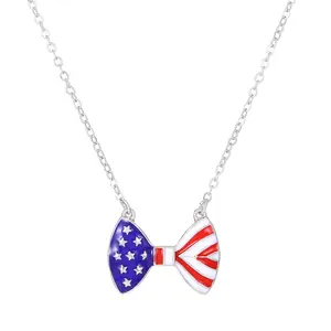 LC202404116批发时尚女性男士美国独立日项链饰品