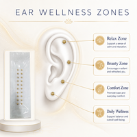Breloques délicates en or en forme de fleurs, sans perçage, fonctionnent comme un patch d'acupression pour l'oreille et un bijou d'oreille tendance
