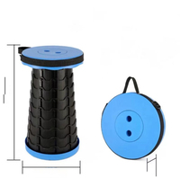 Tabouret télescopique pliant Portable chaise de file d'attente de métro en plastique léger chaise de Camping en plein air siège de pêche avec sac de transport