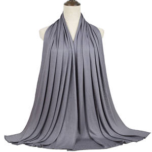 SHUMONメーカー在庫無地コットンジャージーマーセル化コットンモーダルソフトレディースヒジャーブスカーフ - Product Image 4