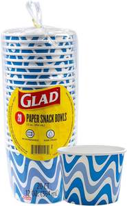 Everyday <b>Paper</b> Snack <b>Bowls</b> with Blue Wave Print Disposable Snack <b>Bowls</b> 12 Ounces - Product Image 4