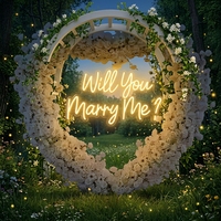Enseigne néon étanche optimisée pour la conversion, intégrée à une application intelligente, pour une demande en mariage romantique sur la plage – La meilleure de sa catégorie