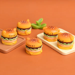 Abalorios de Resina con Diseño de Hamburguesa Kawaii para Manualidades, Joyería Hecha a Mano, Decoración de Cocina en Miniatura - Product Image 6