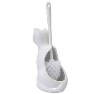 Ensemble de salle de bain élégant en forme de <span class=keywords><strong>chat</strong></span> <span class=keywords><strong>porte</strong></span>-<span class=keywords><strong>brosse</strong></span> de toilette en céramique - Product Image 4