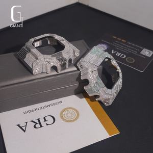 Montre Iced Out pour rappeur, <span class=keywords><strong>lunette</strong></span> GX56, boîtier de montre en moissanite colorée, argent sterling 925, boîtier de montre en moissanite VVS, certifié GRA, pour hommes - Product Image 6