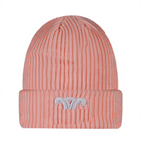 Gorro de Punto de Lana 100% con Diseño a Cuadros, Estilo Otoño Invierno, Unisex para Adultos, con Logotipo Personalizado Bordado y Letra de Diseñador en el Borde