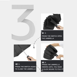 <span class=keywords><strong>Parapluie</strong></span> <span class=keywords><strong>inversé</strong></span> automatique avec logo personnalisé Parapluies inversés pliables à lumière LED pour la pluie - Product Image 6