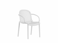 Fauteuil de salon empilable intégré, durable, moderne, confortable, avec accoudoirs, léger, anti-UV, OEM, pour intérieur/extérieur, parc